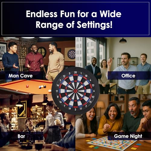 DARTSLIVE Home Electronic Dartboard, Bluetooth Compatible with Online Play, for Soft Tip Darts, 15.5 Inch Diameter Regulation Size Dartboard for Indoor Play, Black