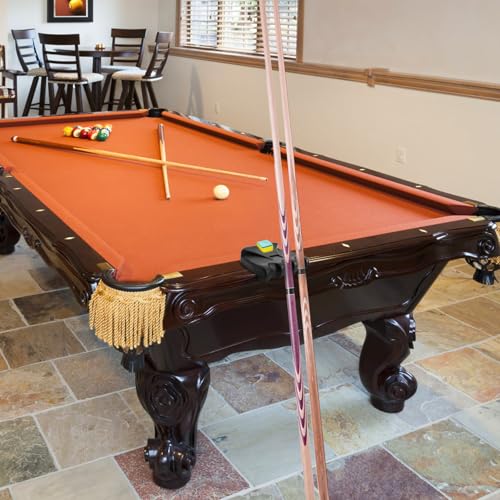 Eorbow 3 Holes Pool Cue Holder, Portable Weighted Pool Stick Holder, Non-slip Cue Rest for Table, Mini Billiard Cue Rack with Chalk Holder