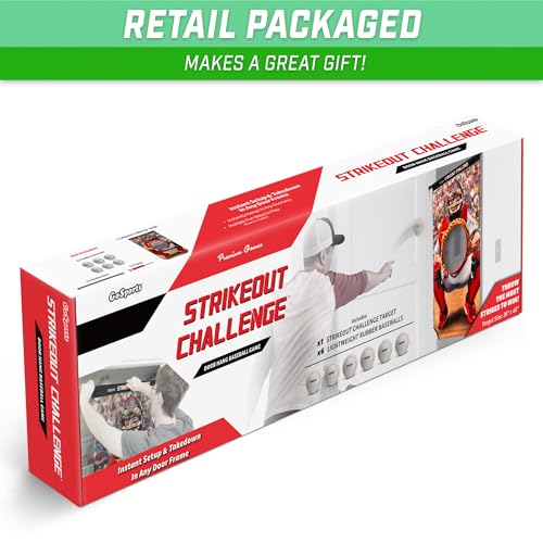 GoSports Football & Baseball Toss Games Available in Football Red Zone Challenge or Baseball Pro Pitch Challenge Choose Between Backyard Toss or Door Hang Targets - style: Door Hang Baseball Toss