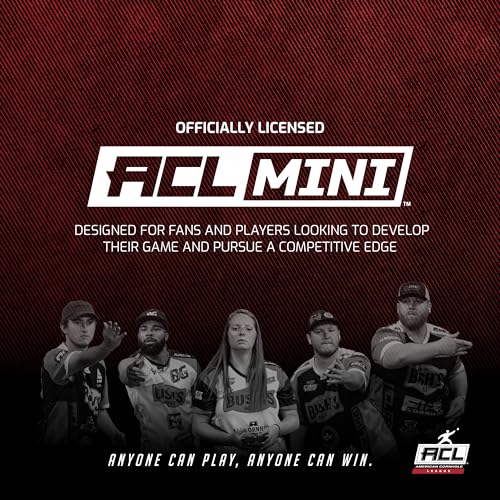 ACL® MINI 1x2 Cornhole Board - Proprietary 4-Step ACL® Top-Coat Finish - 15mm Grade A Baltic Birch Play Surface - Compact 24" x 12" Travel Size - Dual Speed ACL® MINI Bags Included