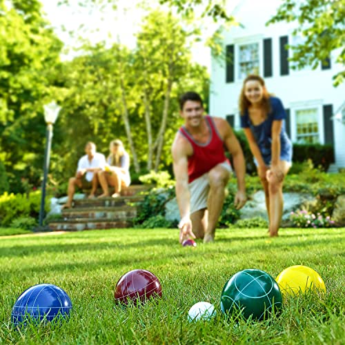 Franklin Sports Bocce Sets - Backyard + Beach Bocce Ball Sets - (8) Outdoor Balls + (1) Pallino - Adult + Family Bocce Sets - style: Advanced