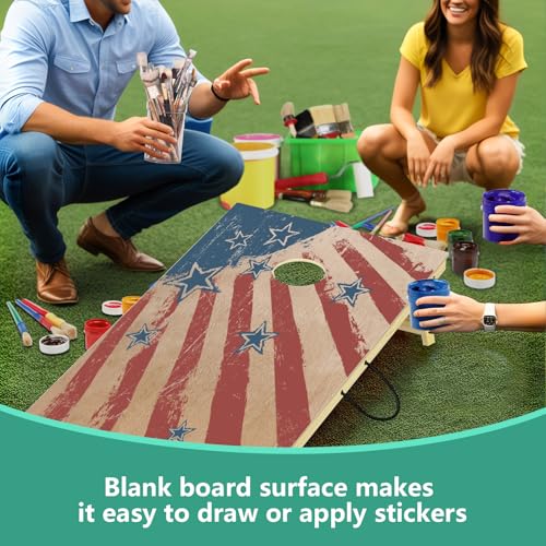 Cornhole Board Set, 4 ft x 2 ft Regulation Size Corn Hole Game Set for Adults with 8 Corn Hole Toss Bags and Carrying Case