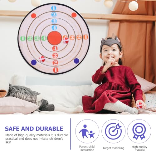 Sticky Dartboard and Sticky Ball Set, 2pcs 42cm Throwing with -and-Loop Target, Educational Indoor Throw for Boys and, Portable Game Set