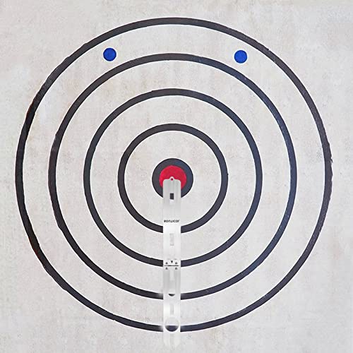 Upgraded Throwing Axe Target Template Stencil, Template, Durable Stainless Bullseye Drawing for DIY Pattern with 3 Standard Marker Pens and Fixing Screws (Model 3)