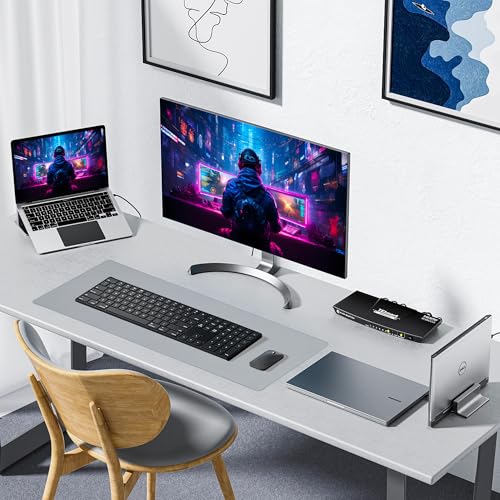 ALOANES Waterproof Mouse Pad with Durable Stitched Edge, Gaming Keyboard, Non-Slip Rubber Base Mouse Mat, Extended Desk pad for Gamer, Office& Home, Gray Mousepad 2XL(31.5"x 15.7" x0.12") - color: 00- Gray, size: 2XL(31.5"x 15.7")
