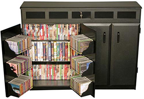 Venture Horizon Top Load Media Cabinet - Black - color: Black-finish