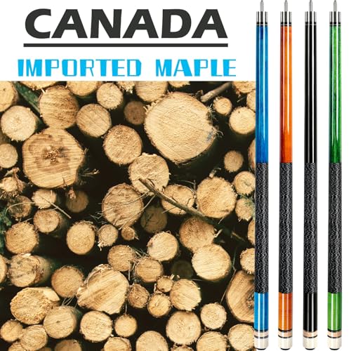 AKLOT Pool Cues,58" Pool Cue Stick Canadian Maple Wood Billiard Cues Sticks for Professional Billiard Players 18 19 20 21 oz - color: 18 19 20 21 oz