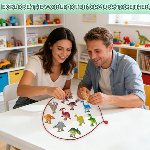2026 Dinosaur Chess Game Set Dinochez 20Pcs Dinosaur Stones with Storage Bag, Travel Family Strategy Board Game Birthday Basket Stuffer Gift