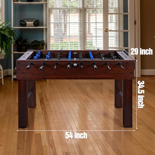 Foosball Table, Competition-Sized 48in and 55in Game Table for Home & Game Room – Includes 2 Balls & 2 Cup Holders – Classic Indoor Soccer Game
