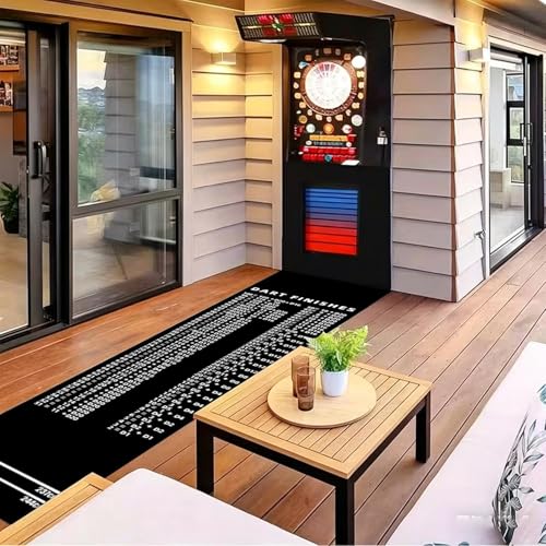Dart Board Mat,Non-Slip Portable Floor Protection with Throw Line | Protective Dart Mat | for Game Room Recreation Center Office Break Room Basement Garage Dormitory - size: C