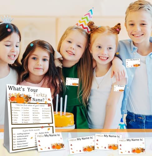 Thanksgiving Party Game, Thanksgivings Decorations for Party-Halloween Thanksgiving Decor Home,Fall Decor Thanksgiving Gifts, Friendsgiving Games Fall Party Supplies - style: Thanksgiving 8