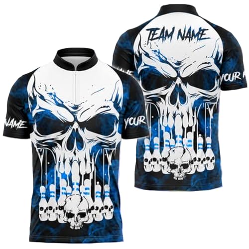 GABITA Personalized Bowling Jerseys for Men, Custom Bowling Shirts, Funny Bowling Shirts Gift for Bowler Team Player - color: A11