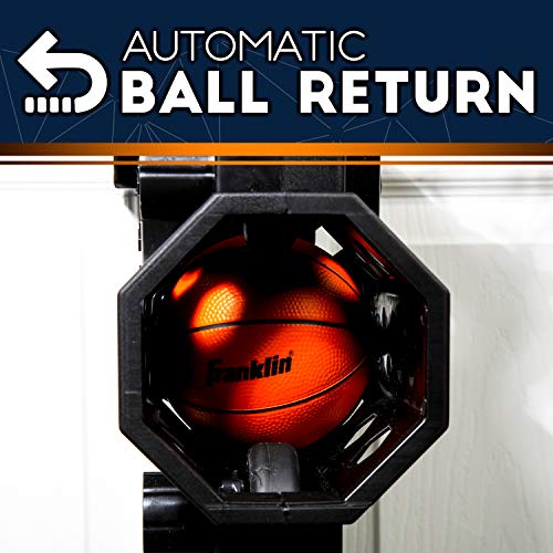 Franklin Sports Mini Basketball Hoop with Rebounder and Ball - Over The Door Basketball Hoop With Automatic Ball Rebounder - Indoor Basketball Game For Kids - style: Pro