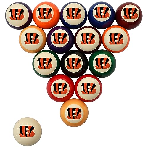 Imperial NFL Retro Billiard Ball Set - color: Cincinnati Bengals, Cream