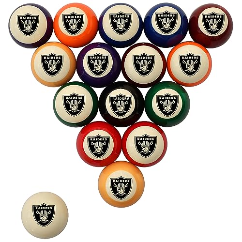 Imperial NFL Retro Billiard Ball Set - color: Las Vegas Raiders, Cream