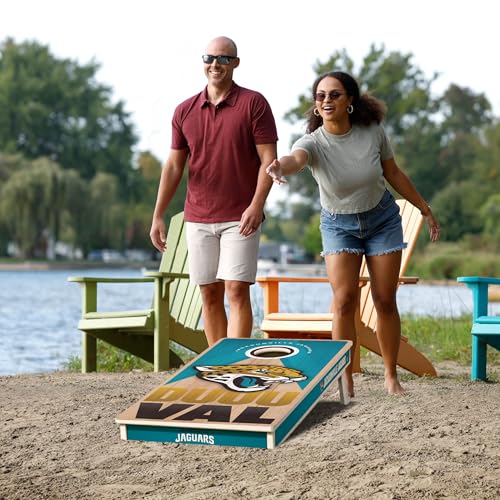 YouTheFan NFL 2' x 4' Slogan Series Professional Wood Cornhole Game - color: Jacksonville Jaguars