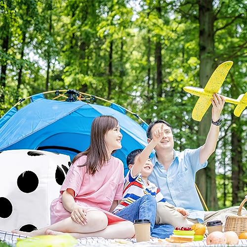 CCINEE 20 Inch Jumbo Inflatable Dice,White and Black Giant Inflatable Dice for Indoor Outdoor Broad Game Ludo and Pool Party Decoration,1 Pcs - size: 1 Pcs