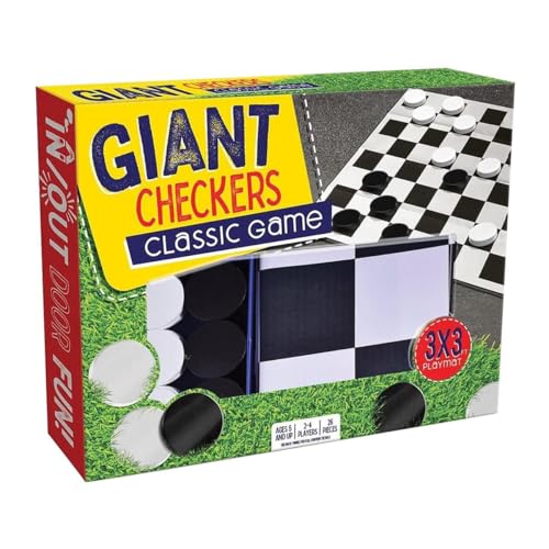Anker Play Giant Checkers IndoorOutdoor Game, Yellow