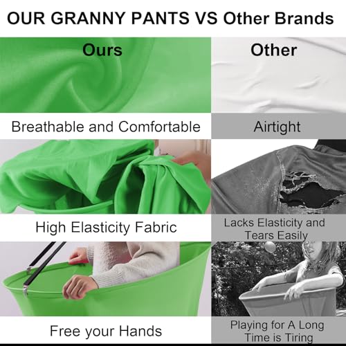 17 PCS Granny Pants Yard Game Easter Games Set, 2 Oversized Granny Funny Pants with 10 Balls, 2 Air Pumps, Outdoor Tossing Games for Kids Backyard Lawn Easter Carnival Party Reunion Gathering 4+ Ages - size: Small
