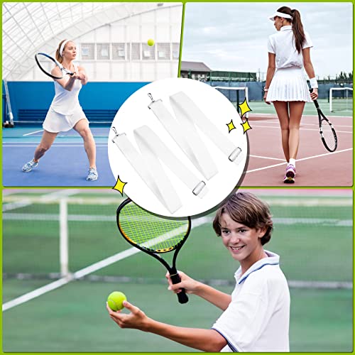 2 Pack Tennis Net Center Strap with Stainless Steel Buckle, Court Anchor Strap for Tournament Training
