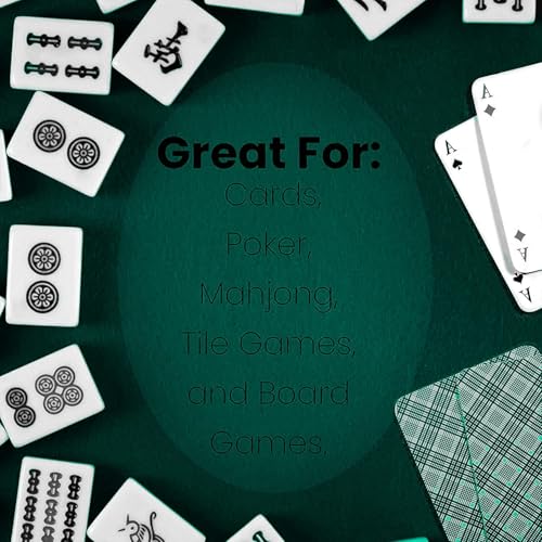 Felt Card Table Cover for Playing Cards, Poker, Mahjong, Domino, Bridge and Board Game (Green, 34 in) - color: Green, size: 34" x 34" (Square)