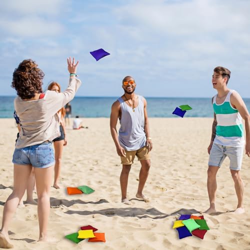 14 PCS Colorful Nylon Bean Bags Mini Bean Bags for Outdoor for Family Carnivals Team-Building Events