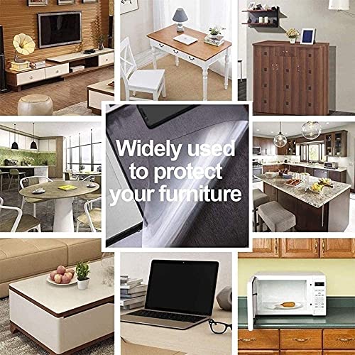Clear Waterproof PVC Table Protector - Easy to Clean Plastic Cover for Kitchen, Dining, Coffee Table - Oilproof, Wipeable, 60x110cm, 1mm Thickness
