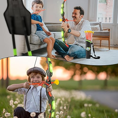 Arcade Basketball & Archery Toy Set for Kids Basketball Game Set with Electronic Scoreboard Bow and Arrow Set with Standing Target & Quiver Christmas Birthday Gift for Boys & Girls Aged 3-12