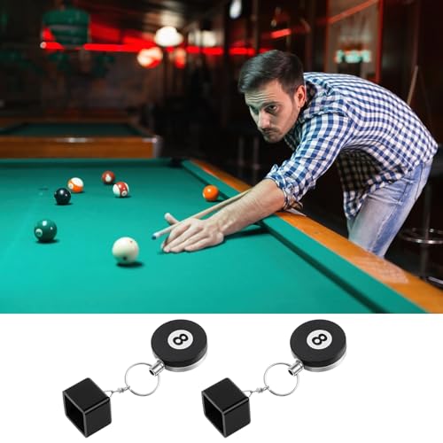2 Pcs Chalk Holder Pool Billiards - Retractable Cue Chalk Holder Pool with Belt Clip - Snooker Billiards Accessories