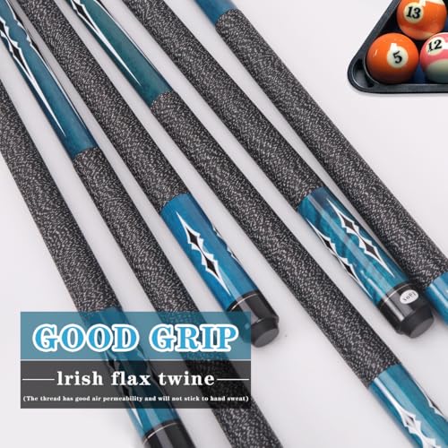 58 Inch 19oz/20oz Maple Billiard Stick Pool Cue Set 13mm Tip, Hardwood Canadian Maple Professional Billiard Pool Cue Stick - color: 19OZ With Case