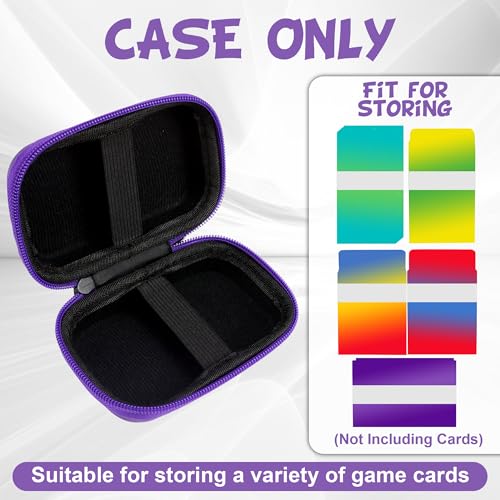 Travel Card Game Case Compatible with Card Games Set, Card Case Compatible with UNO Game Card Holder, (Not Including Cards) (Purple)