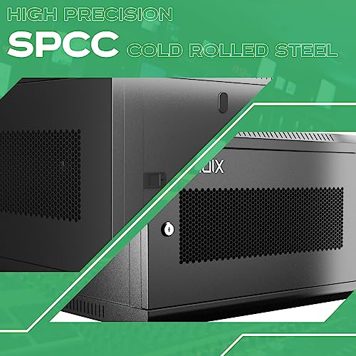 6U Server Cabinet Wall Mount Network Rack Enclosure Cabinet Enclosure for Computer Data Networking Electronic Equipment, Removable Side Panels 14.5in Depth - size: 6U