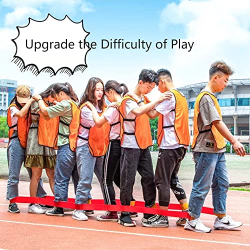 5 Legged Race Bands, Field Day Games for Adults and Kids Picnic Family Reunion Backyard Games Team Building Games, Giant Games for Yard, Lawn, Camping, Beach (Yellow) - color: Yellow