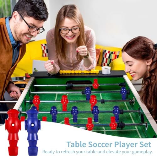 OMISTAR 26 Pcs Foosball Men, Resin Foosball Replacement Parts, Table Soccer Player Set for Tournament Foosball, 13 Red and 13 Blue