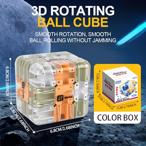 3D Cube Puzzles Fidget Toys - Brain Teaser Puzzles Toys Educational Learning Toys for Logical Thinking, Puzzle Maze Cube Easter Basket Stuffers Birthday Gifts (Green) - color: Green