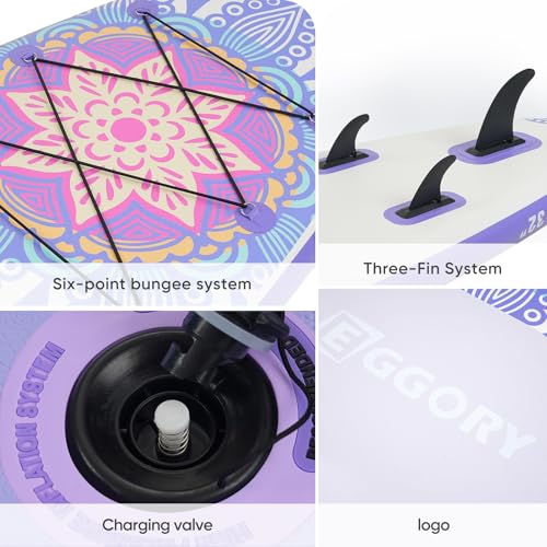 Inflatable Paddle Board,Stand Up Paddle Board Set, Extra Wide SUP Board with Removable Fin, Floating Paddle, Hand Pump, Waterproof Phone Pouch,Traveling Board - color: TT purple /Kayak Seat