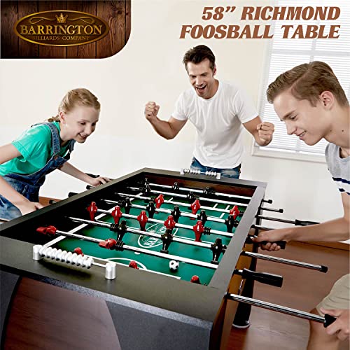 Barrington Foosball Multiple Styles Soccer Foosball Tables, Durable & Stylish Designs with Tabletop Sports Soccer Balls, Perfect for Family Game Rooms - style: 58. Richmond