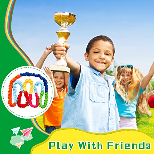 Jecery Cooperative Stretchy Band Carnival Games Elastic Fleece Tug of War Rope Sack Race Bags Legged Race Bands for Stretchy Band Music Activities Field Day Kids Adult Games - size: 21.3 ft