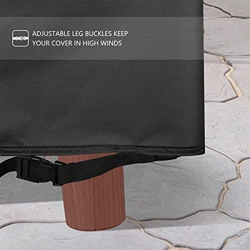 CHINCHILLA 7/8/9 ft Pool Table Cover, Waterproof Sunscreen Billiard Cover Polyester Fabric ,for Snooker Billiard Table Cover - color: Black, size: 7FT- (92"L x 52"W x 33"H)