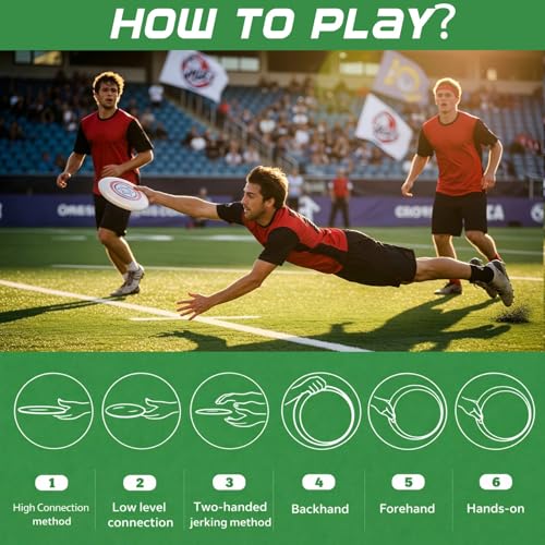 6 Pack Glows in The Dark Flying Disc 175g 10.63 Inch Sport Flying Disc Bulk Adult Team Sports Flyer Discs Durable for Outdoor Beach Pool Park Camping Game Competitions