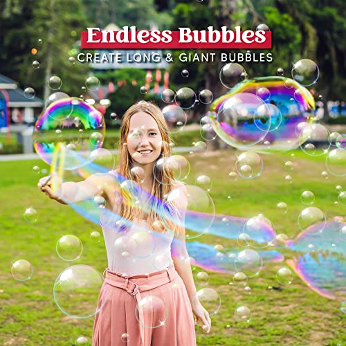 JOYIN Big Bubble Wands Set Bulk for Kids Summer Outdoor Toy Game Activity Party Favors, 18 Pcs Giant Bubble Maker with Tray, 12" Large, 6 Pcs Solution Suitable for All Age People - style: Assorted