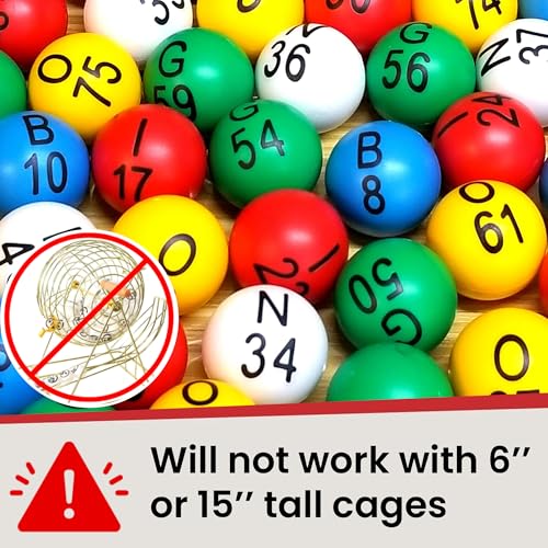 MR CHIPS Easy Read Bingo Balls 7/8 Inch Diameter (22 mm) with Fade and Scratch Resistant Large Numbers Letters that Will Never Rub Off - Compatible with 11 Inch Tall Bingo Cage - color: Bingo Balls 1 Pk