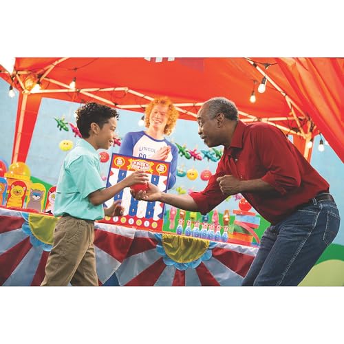 Fun Express Carnival Game Kit - 53 Piece Party Games for Kids Birthday Activities | Ring Toss, Bean Bag Toss, Dart Board & Bowling Set for Indoor Fun | Carnival Games for Adults and Family Gatherings