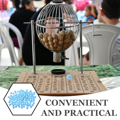 Toyvian 100pcs Numbered Balls 1-100 Balls Table Tennis Printed Pong with Numbers for DIY Project Bingo Game Entertainment - Blue
