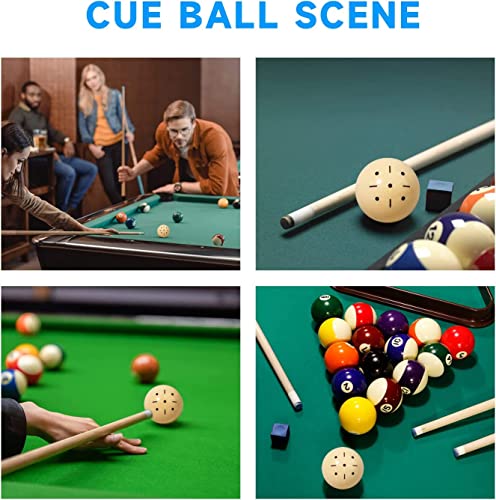 GSE Games & Sports Expert Billiard Practice Training Cue Ball, AAA-Grade PRO Cup Standard Pool Billiard Cue Ball (6 oz 2-1/4" Several Colors Available) - color: 2 Black Dots
