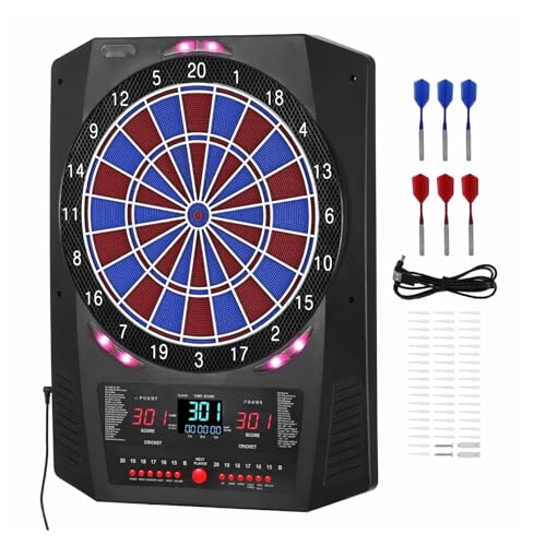 Electronic Dart Board, 13.5" Target Dartboard with 45 Games, 8 Players, LED Scoring, 6 Darts & 50 Tips - Home, Party, Bar Game