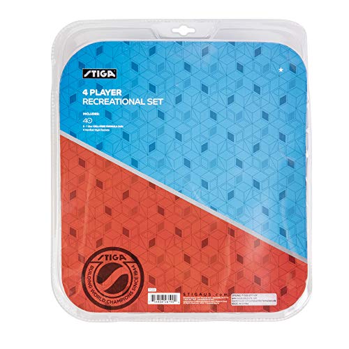 STIGA Classic 2 Player and 4 Player Ping Pong Set - Table Tennis Rackets - style: 4 Player Set
