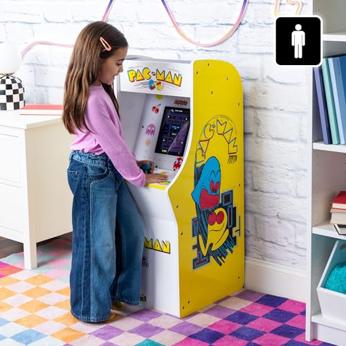 Arcade Classics Pac Man Jr Series Free Standing Machine, 3 Games, 8" Liquid Crystal Screen - Arcade Game for Basements, Garages, or Game Rooms - style: PacManJR Counter Series