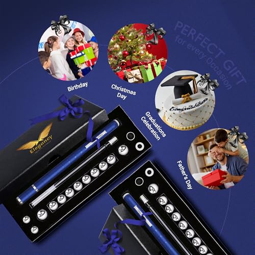 Fidget Pen Unique Fidget Toys Magnet Gel Pen Gadget for Men, Creative Stress Relief Office Desk Tool, Innovative Gift for Teenagers, Adults Magnetic Pen - color: Blue