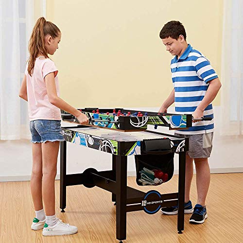 MD Sports 48" 12-in-1 Multi-Game Combo Table w/Air Hockey, Basketball, Foosball & More
